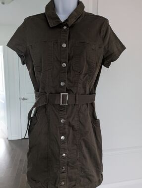 Guess Mini Dress in Dark Olive